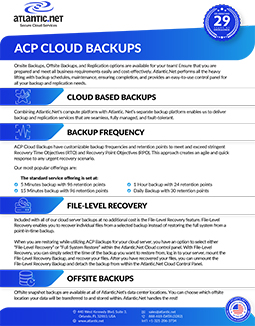 ACP Cloud Backups