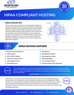 HIPAA Complaint Hosting Brochure