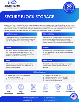 Secure Block Storage-(SBS) Brochure