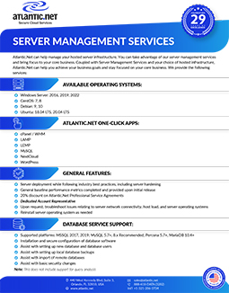 Server Management Services Brochure