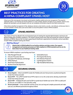 HIPAA cPanel Guide Whitepaper