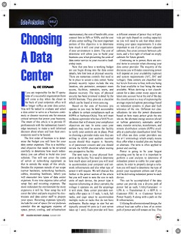 Choose a Data Center