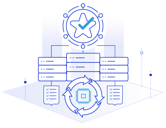 Graphic showing technical features to look for in bare metal hosting