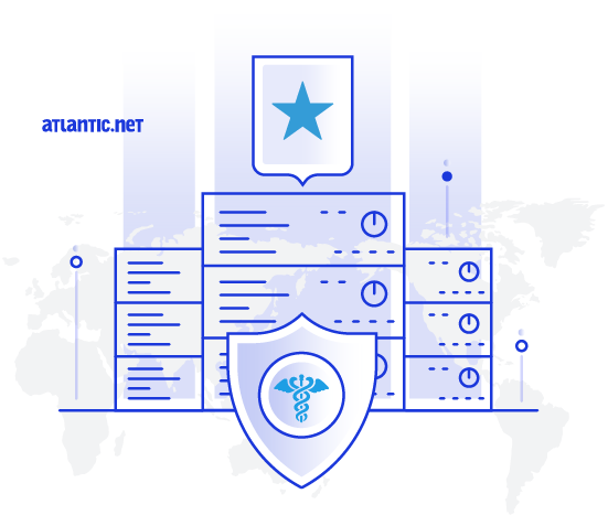 Illustration representing HIPAA-compliant hosting for protecting ePHI