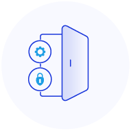 Administrative, physical, and technical safeguards icon for HIPAA compliance