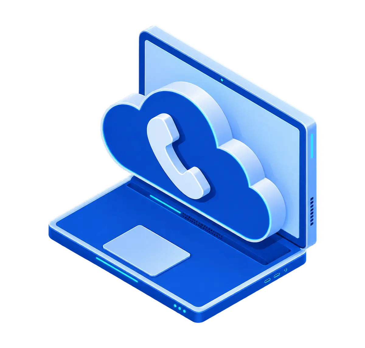 Open cloud telephony terminal with one phone-marked cloud
