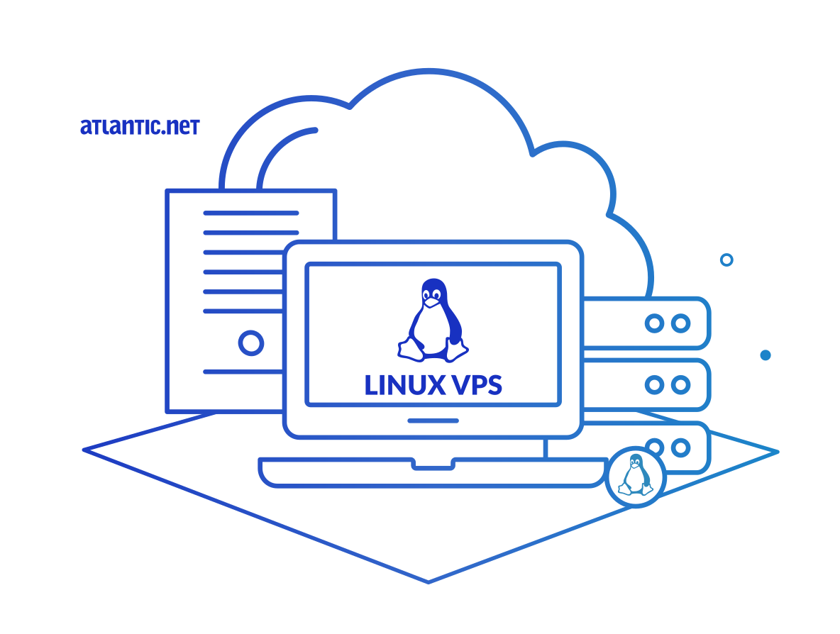 Linux VPS hosting illustration