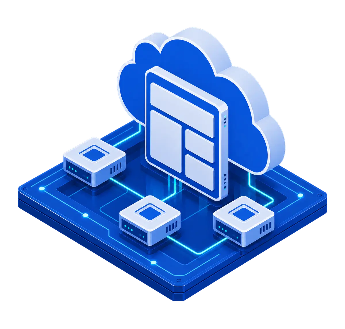 WordPress VPS application panel connected to three compute nodes on the Atlantic.Net Cloud Platform