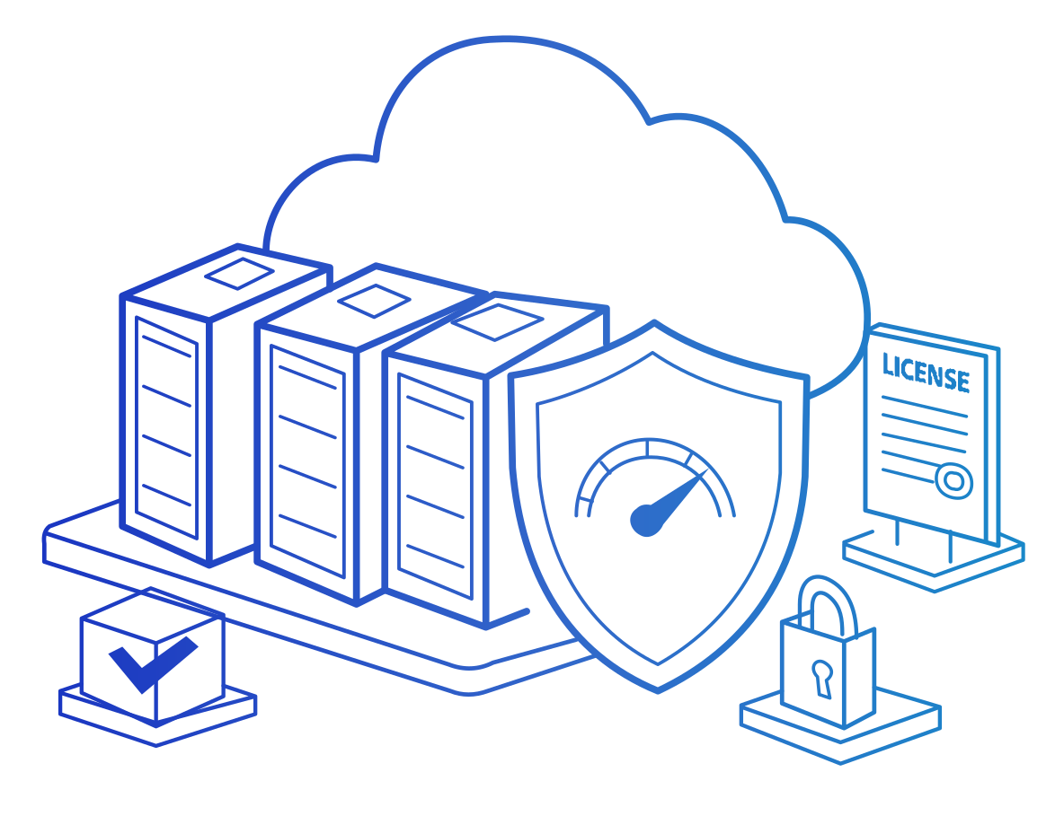 Build for Performance, Licensing, and Control Icon