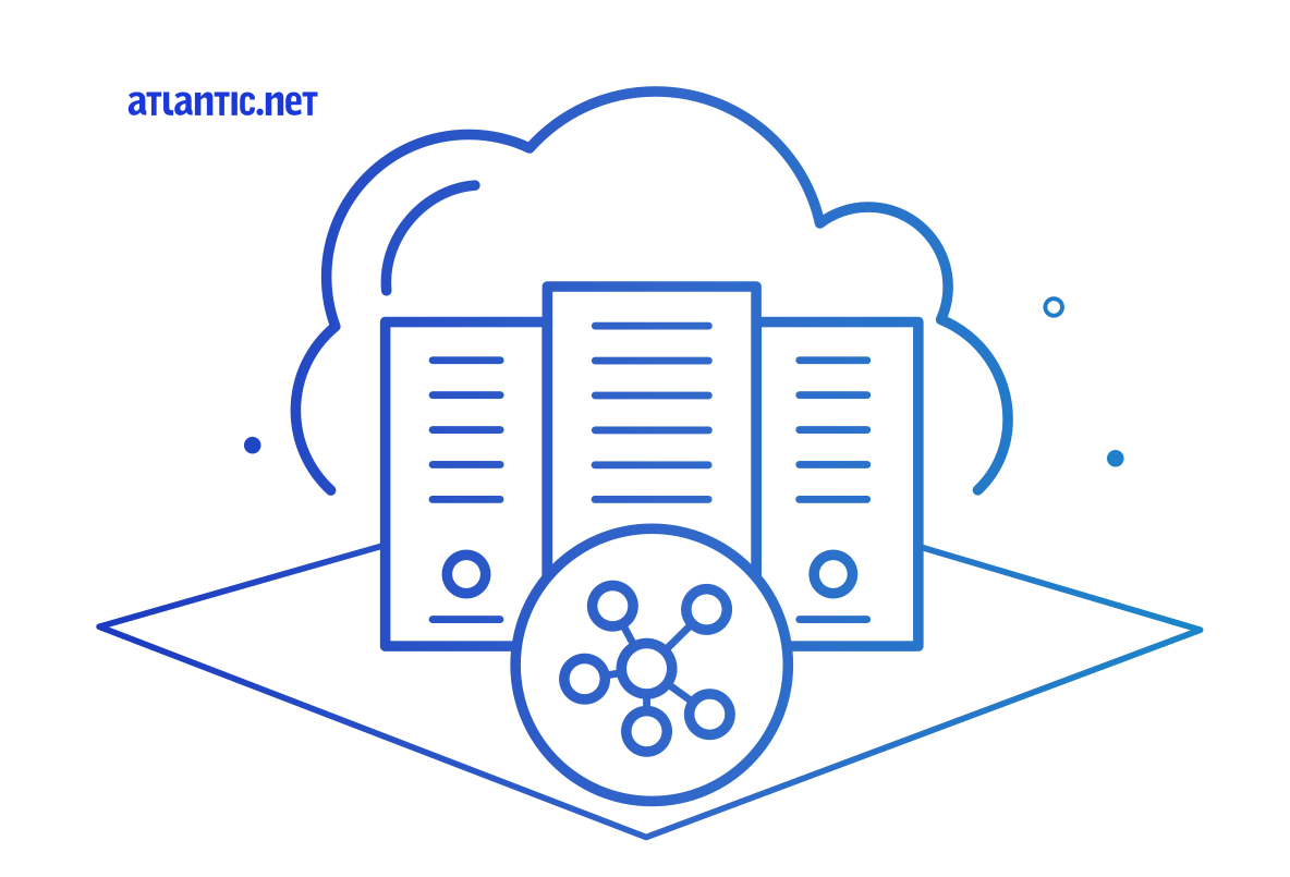 Atlantic.Net Dedicated Hosts graphic showing cloud-integrated physical servers