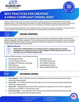 HIPAA cPanel Guide whitepaper cover