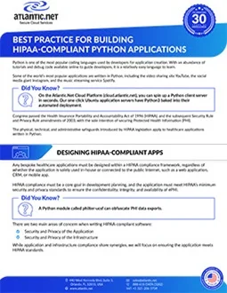 HIPAA Python Applications Guide whitepaper cover