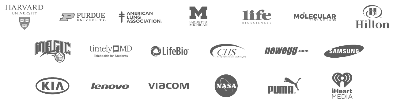 Logos of leading brands that trust Atlantic.Net