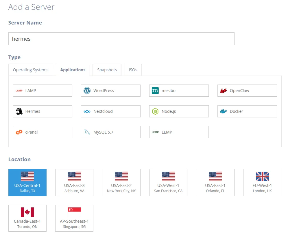 Hermes Agent setup screenshot 2