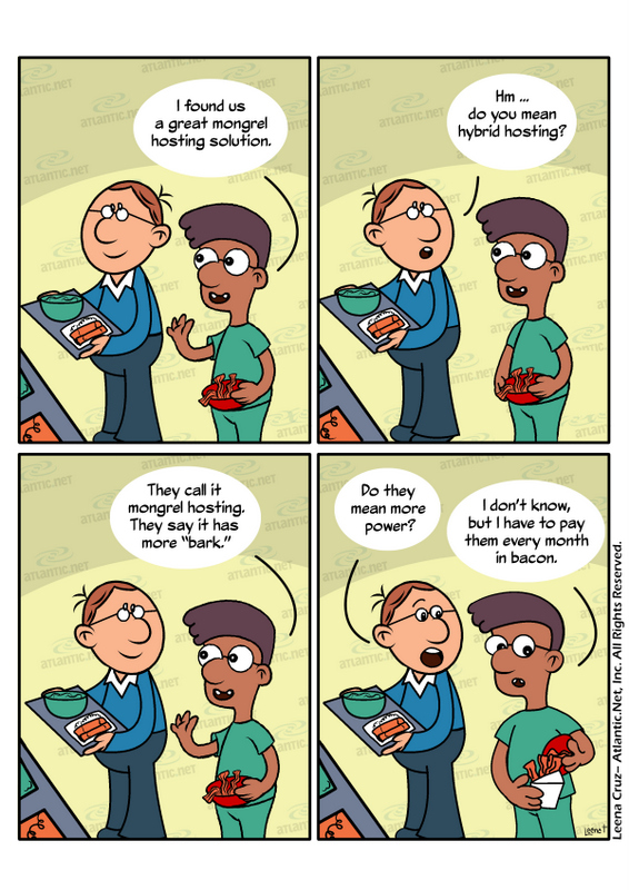 Hybrid hosting comic