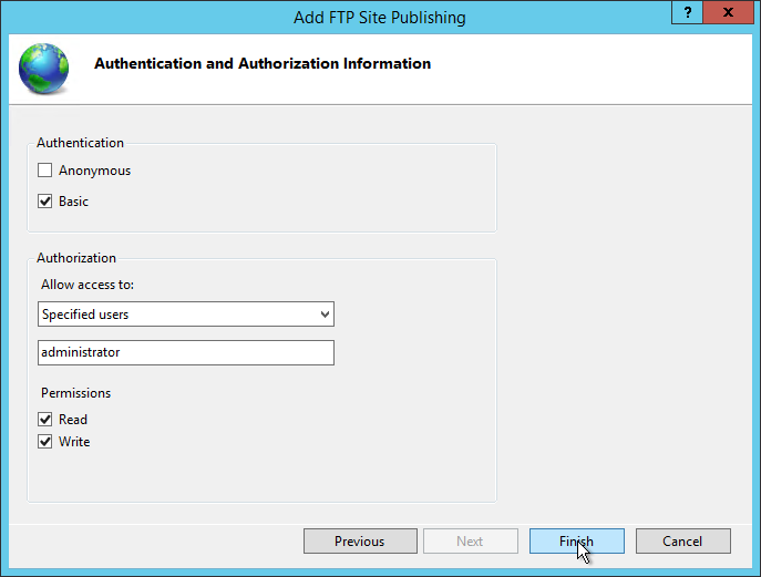 Authentication and Authorization Information