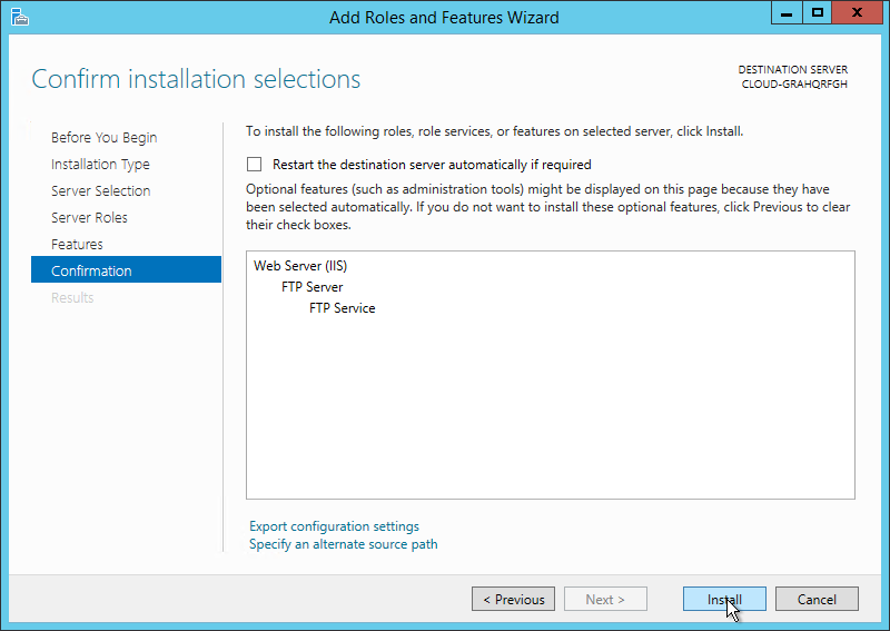 Confirm Installation