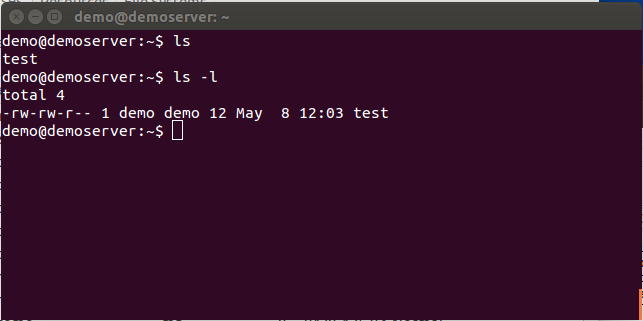 An example of using the command "ls"