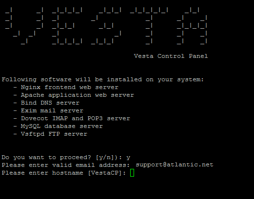 Either hit enter to accept the default hostname or set a new and then hit enter.