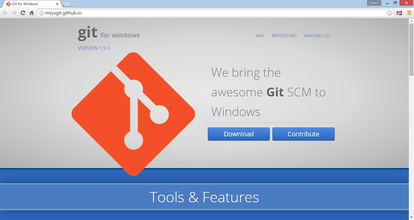 Windows Git client download page