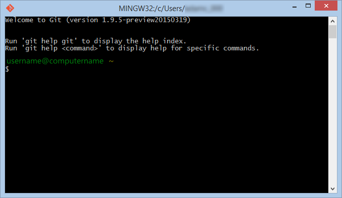 Git bash in Windows