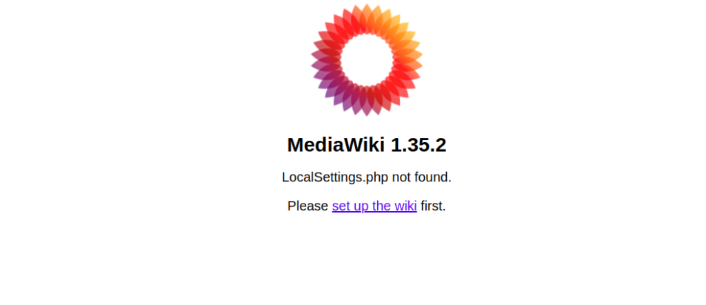 MediaWiki Setup Page