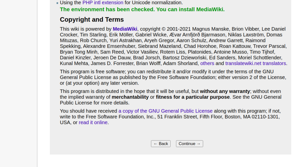 MediaWiki Terms Page