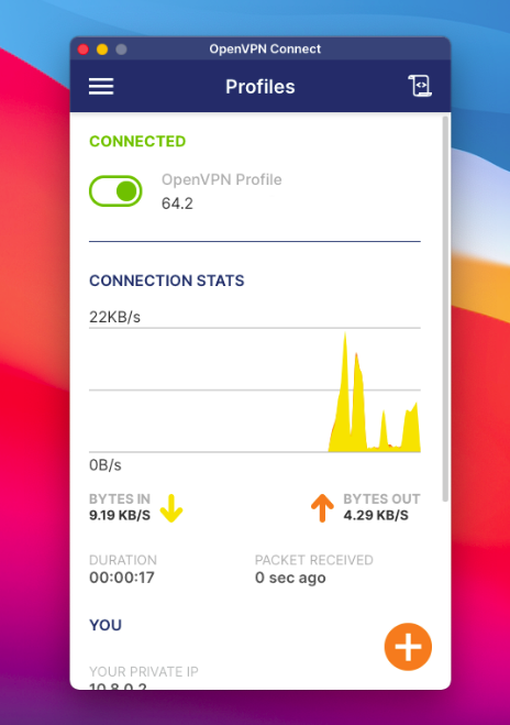 OpenVPN connected