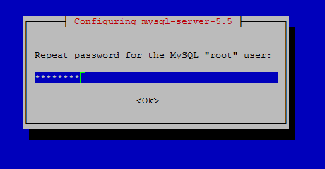 Re-enter your new root password. 
