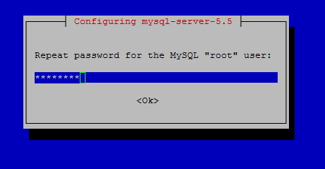 Debian change mysql root password