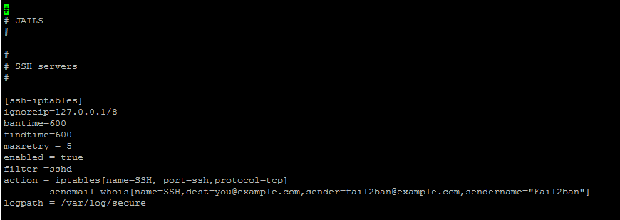 ssh-iptables Jail