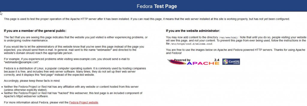 Fedora Test Page
