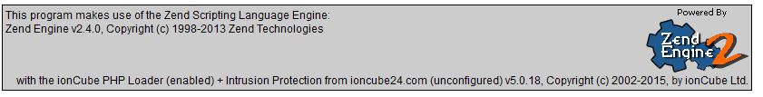 This is the Zend Engine confirmation that ionCube Loader is currently enabled.