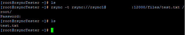 valid rsync user