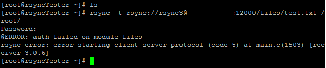 invalid rsync user