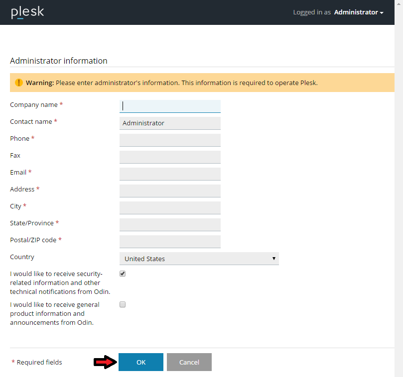 Installing Plesk on Windows Server 2012