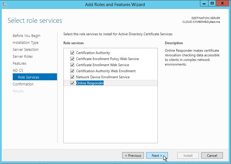 Install Active Directory Certificate Services Windows Server 2012-2