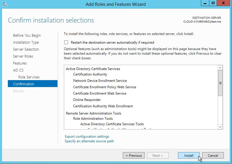 Install Active Directory Certificate Services Windows Server 2012-3
