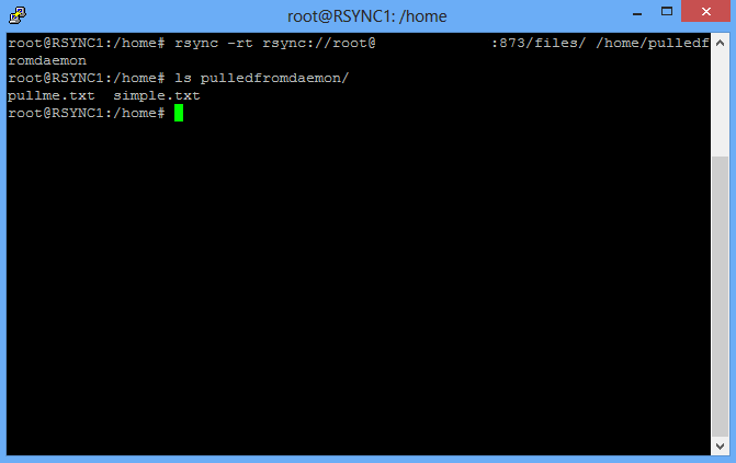 Rsync server config