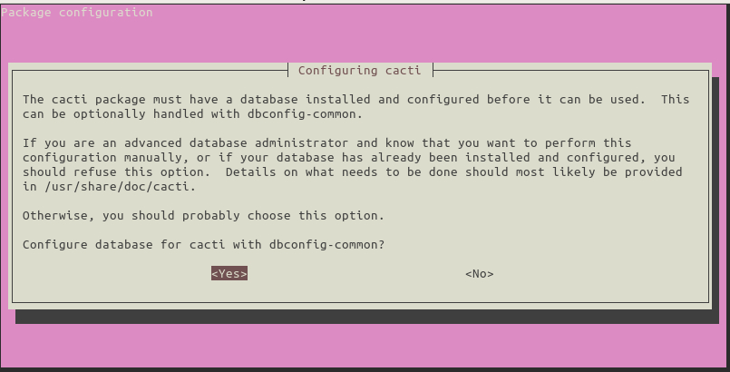 Automatic database configuration