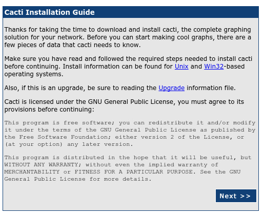 Web setup wizard welcome page