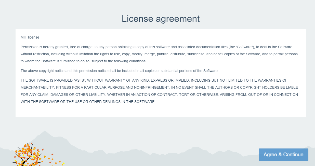 Once you have read the details go ahead and click "Agree & Continue" 