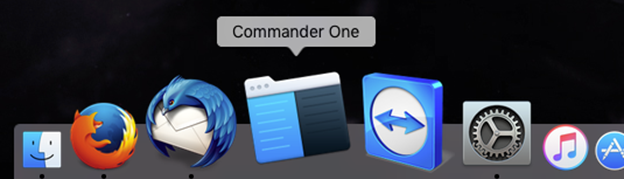 An example of the Commander One icon on the application dock