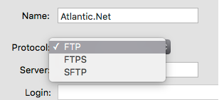An example of choosing FTP