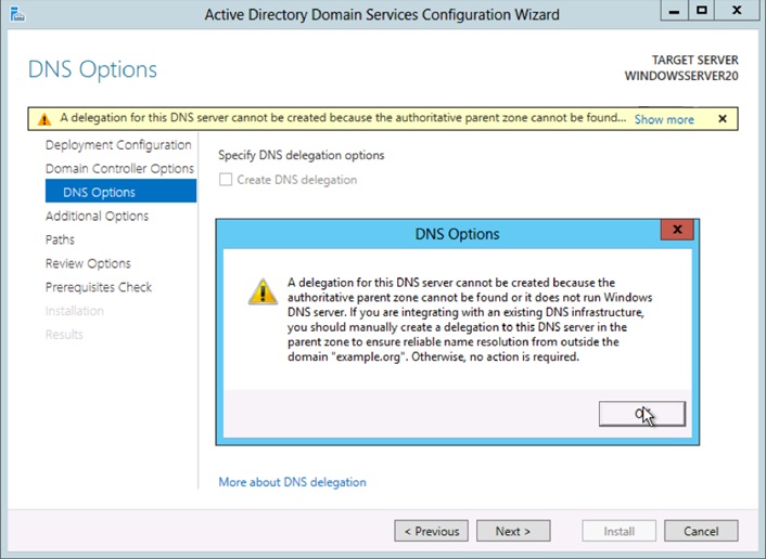 Create a DNS delegation should you need.