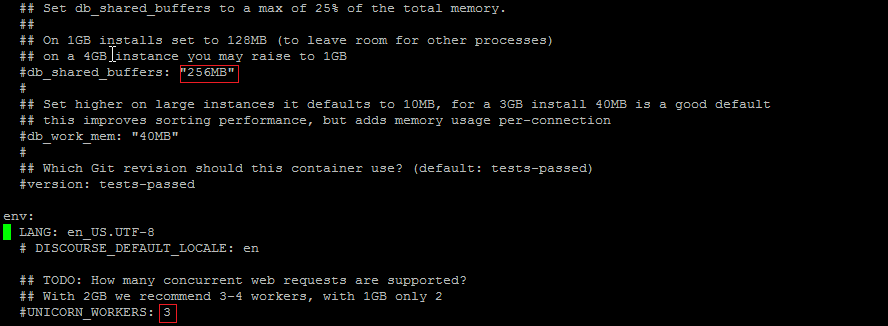 app.yml mem and unicorn config