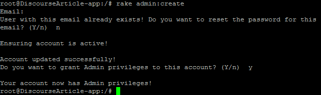 manually create admin