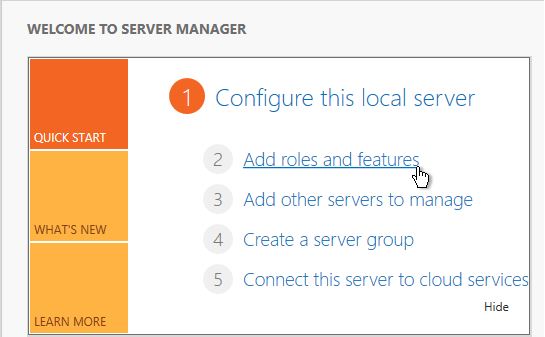 Install DNS Role on Windows Server 2012- Add roles and features