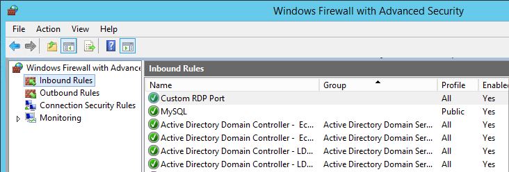 Adding a Custom firewall Rule in Windows Server 2012-9