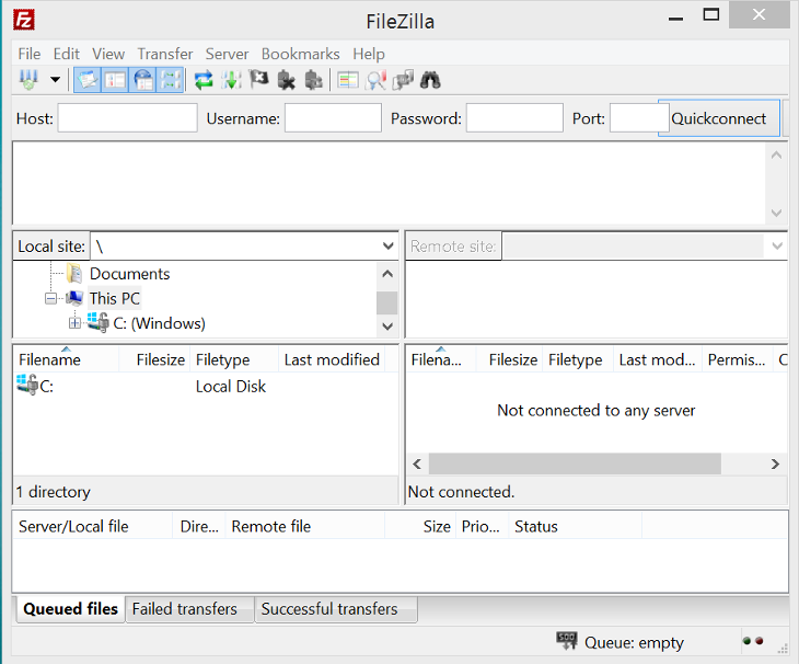 FileZilla Client Software